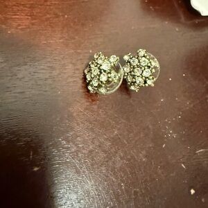 Elegant Silver Floral Earrings